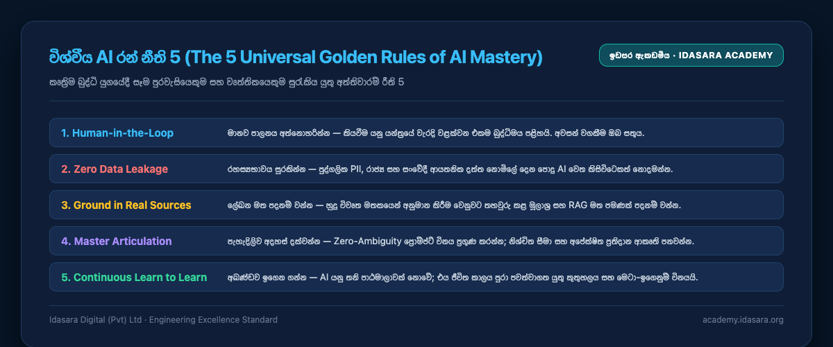 The 5 universal golden rules of AI mastery
