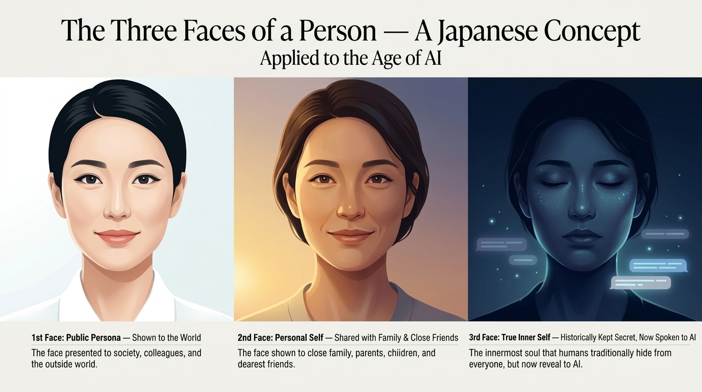 ජපන් මුහුණු තුන - The Three Faces of a Person — A Japanese Concept (Applied to the Age of AI)