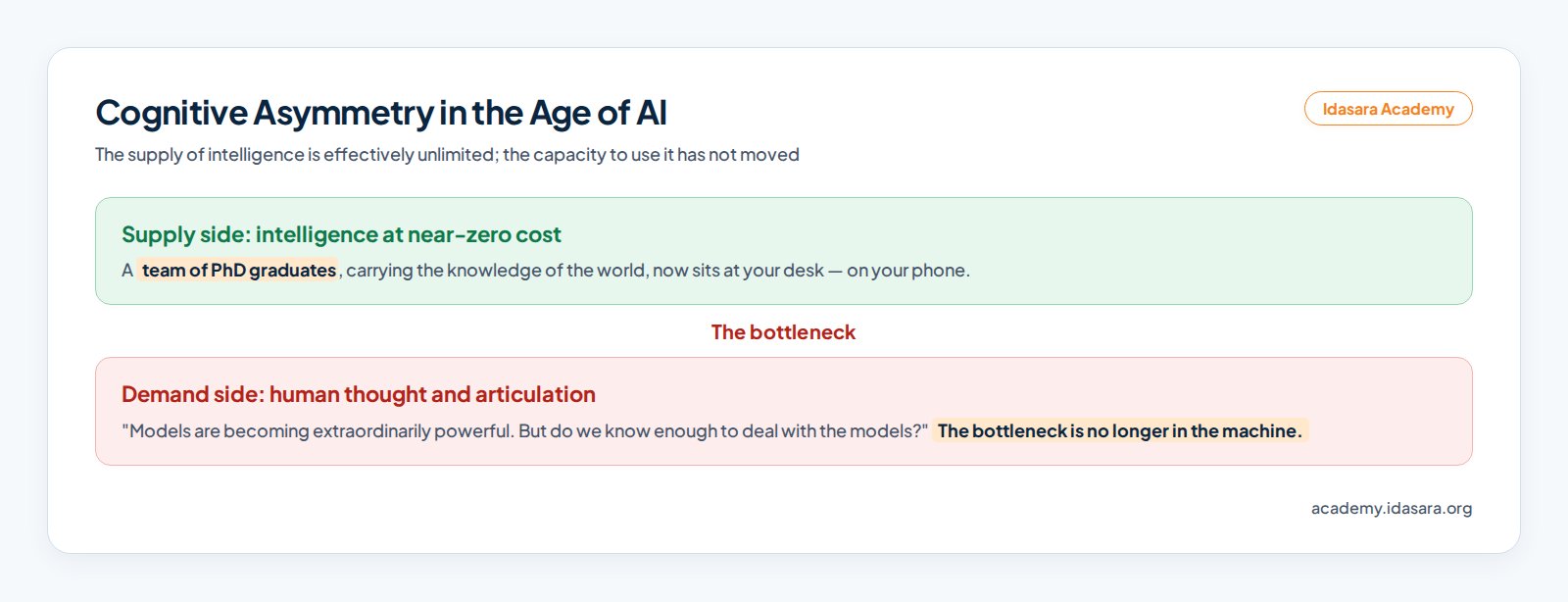 Cognitive asymmetry in the AI age