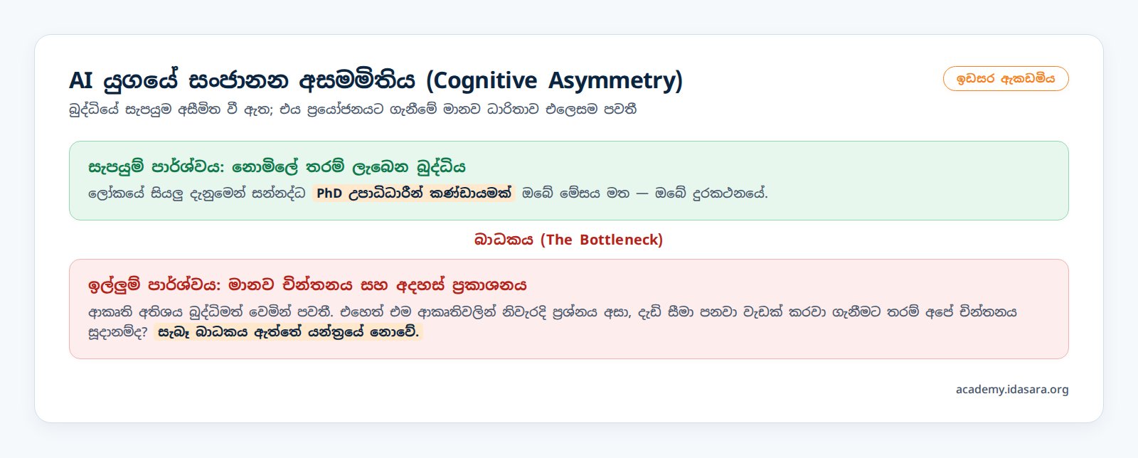 AI යුගයේ සංජානන අසමමිතිය