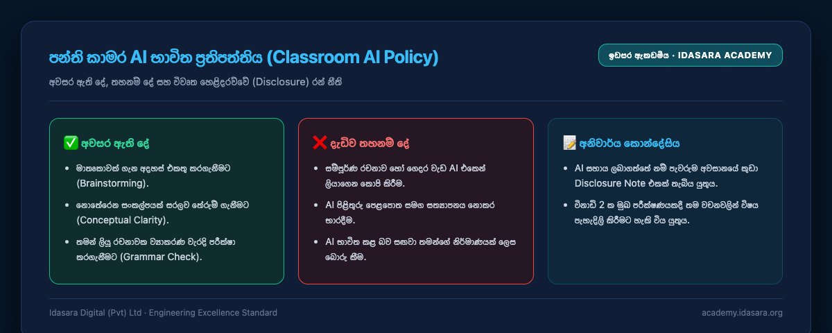පන්ති කාමරයේ AI ප්‍රතිපත්තිය