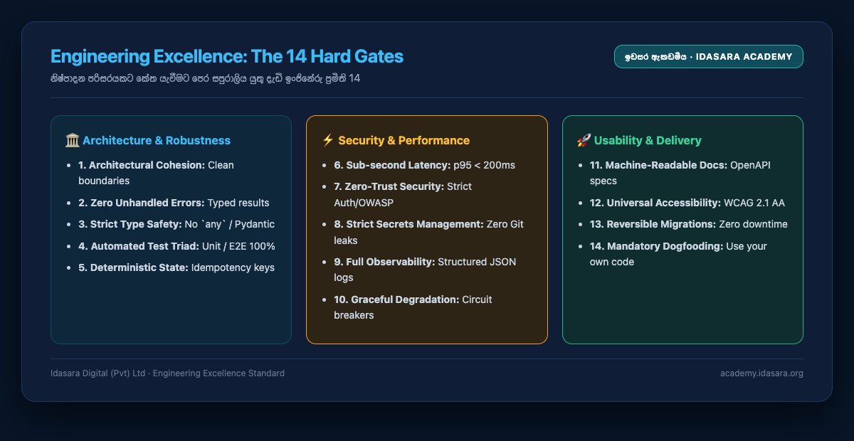 Engineering Excellence: The 14 Hard Gates