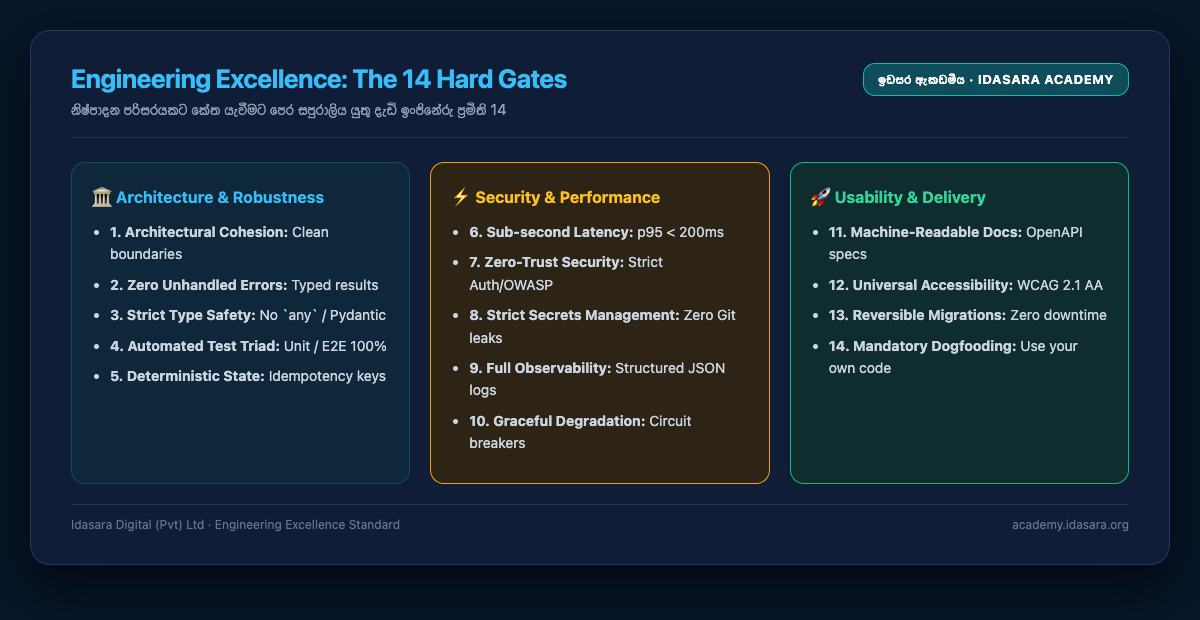 Engineering Excellence: The 14 Hard Gates