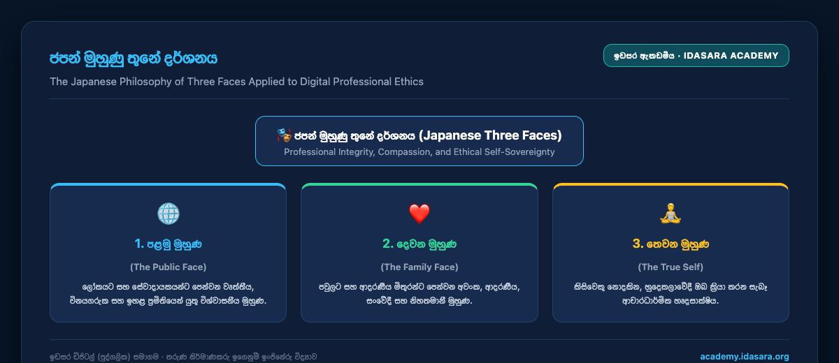 The Japanese three faces philosophy