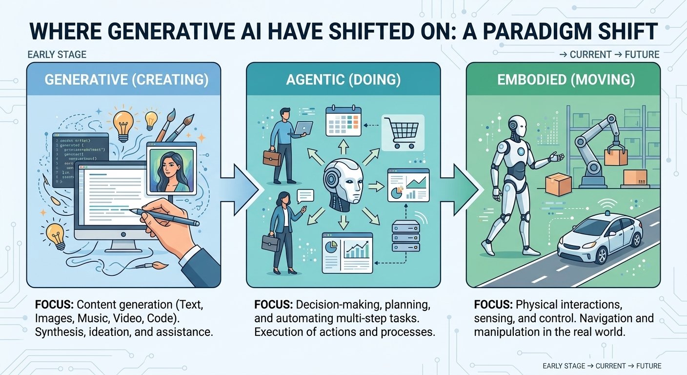 The three phases of AI evolution