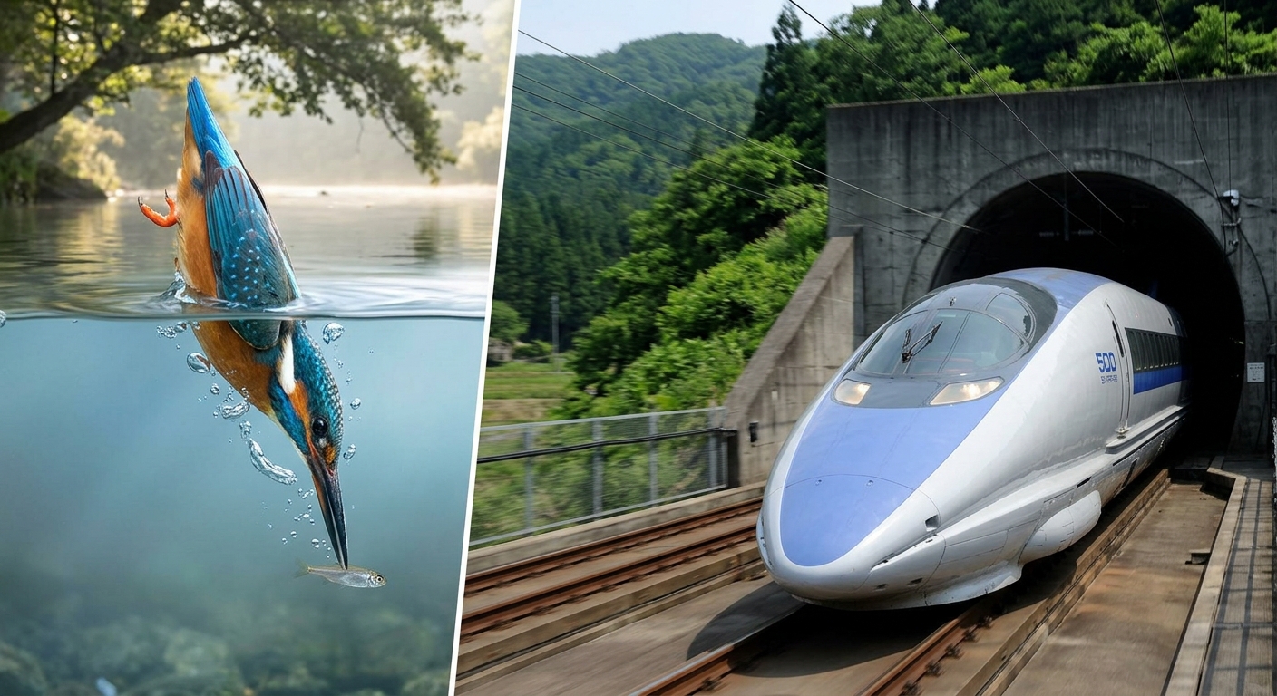 Japan's Shinkansen bullet train and the kingfisher's biomimicry