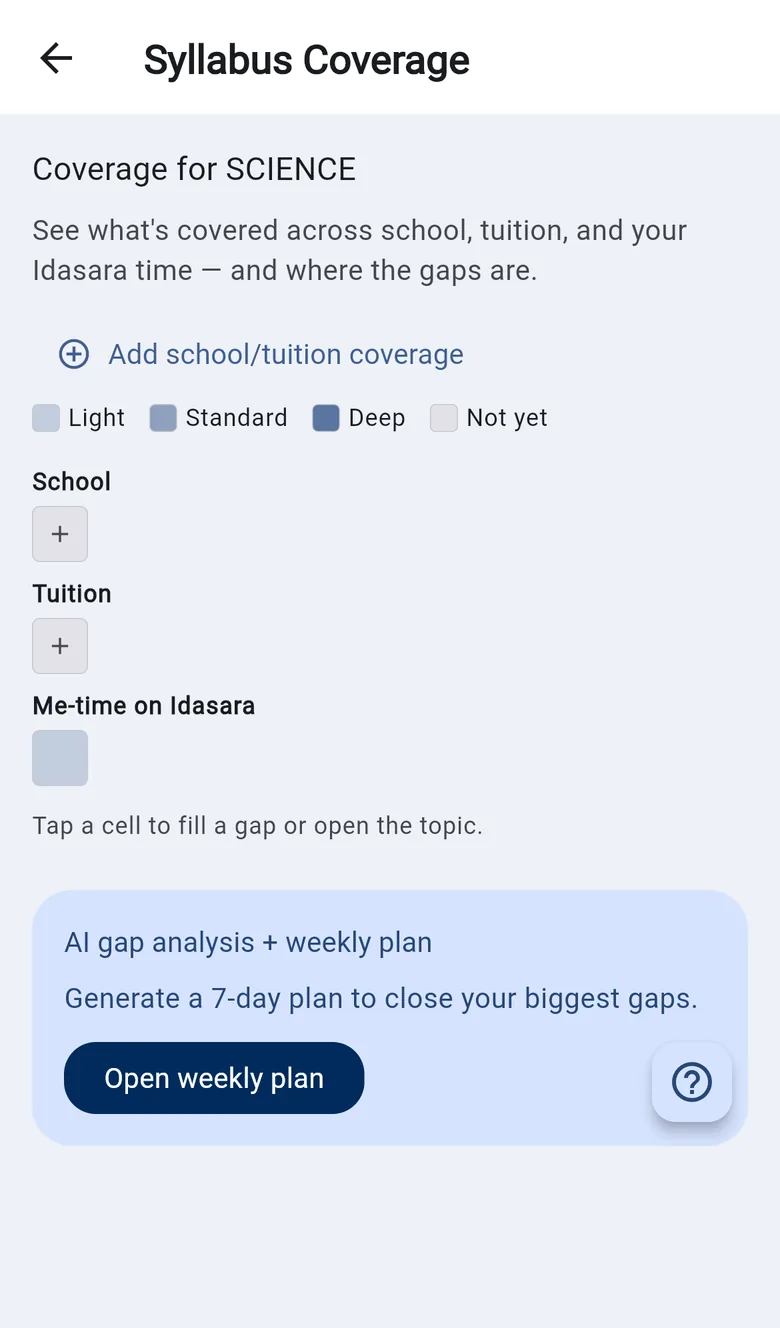 The Idasara Academy app on a phone