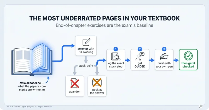 The Most Underrated Pages in Your Textbook: End-of-Chapter Exercises, Done First, On Paper