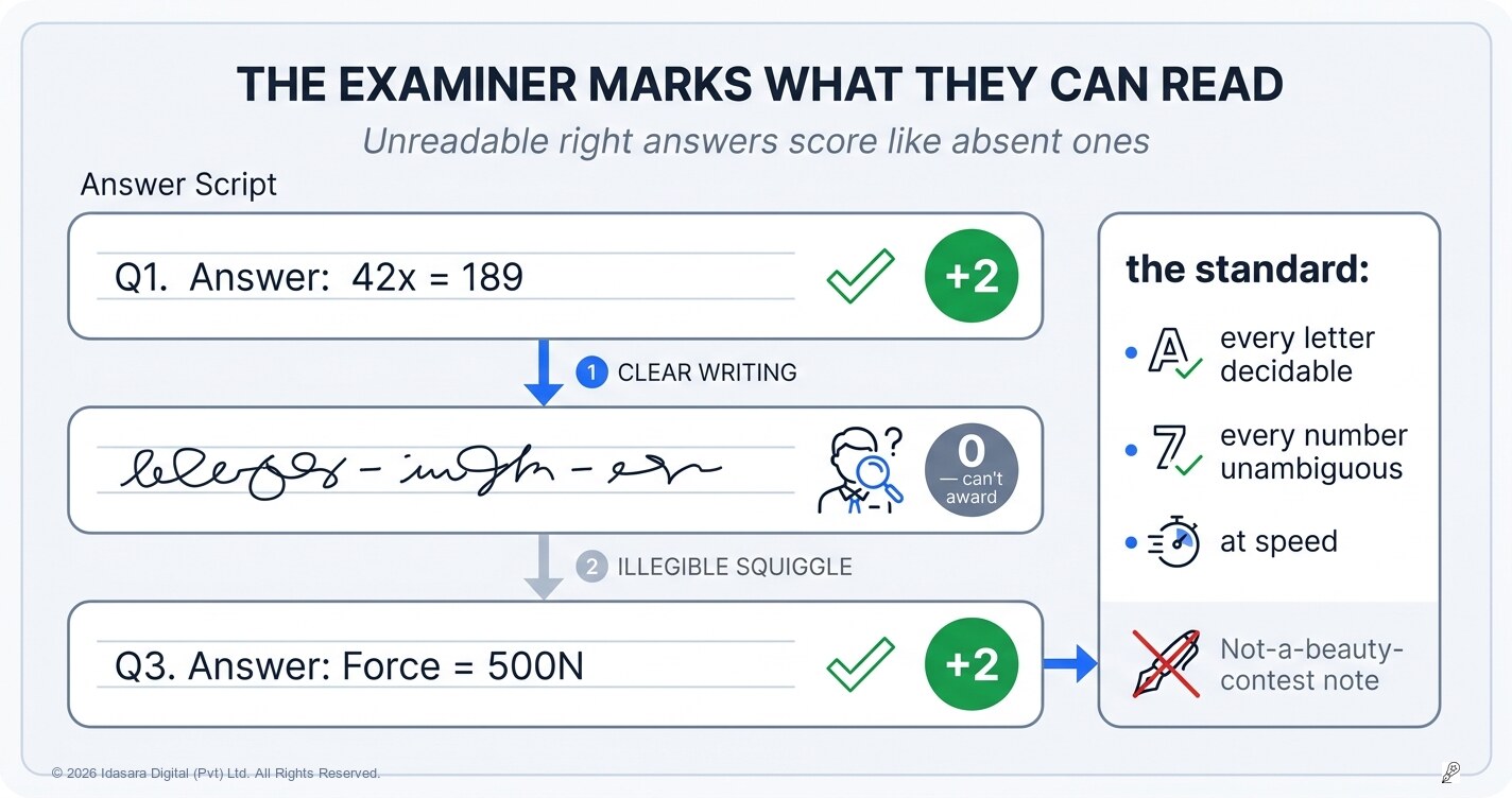 Why Clear Handwriting Matters (The Examiner Marks What They Can Read)