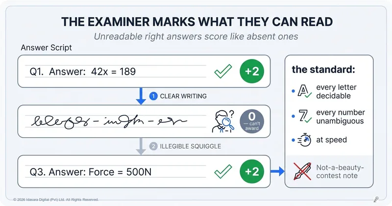 Why Clear Handwriting Matters (The Examiner Marks What They Can Read)