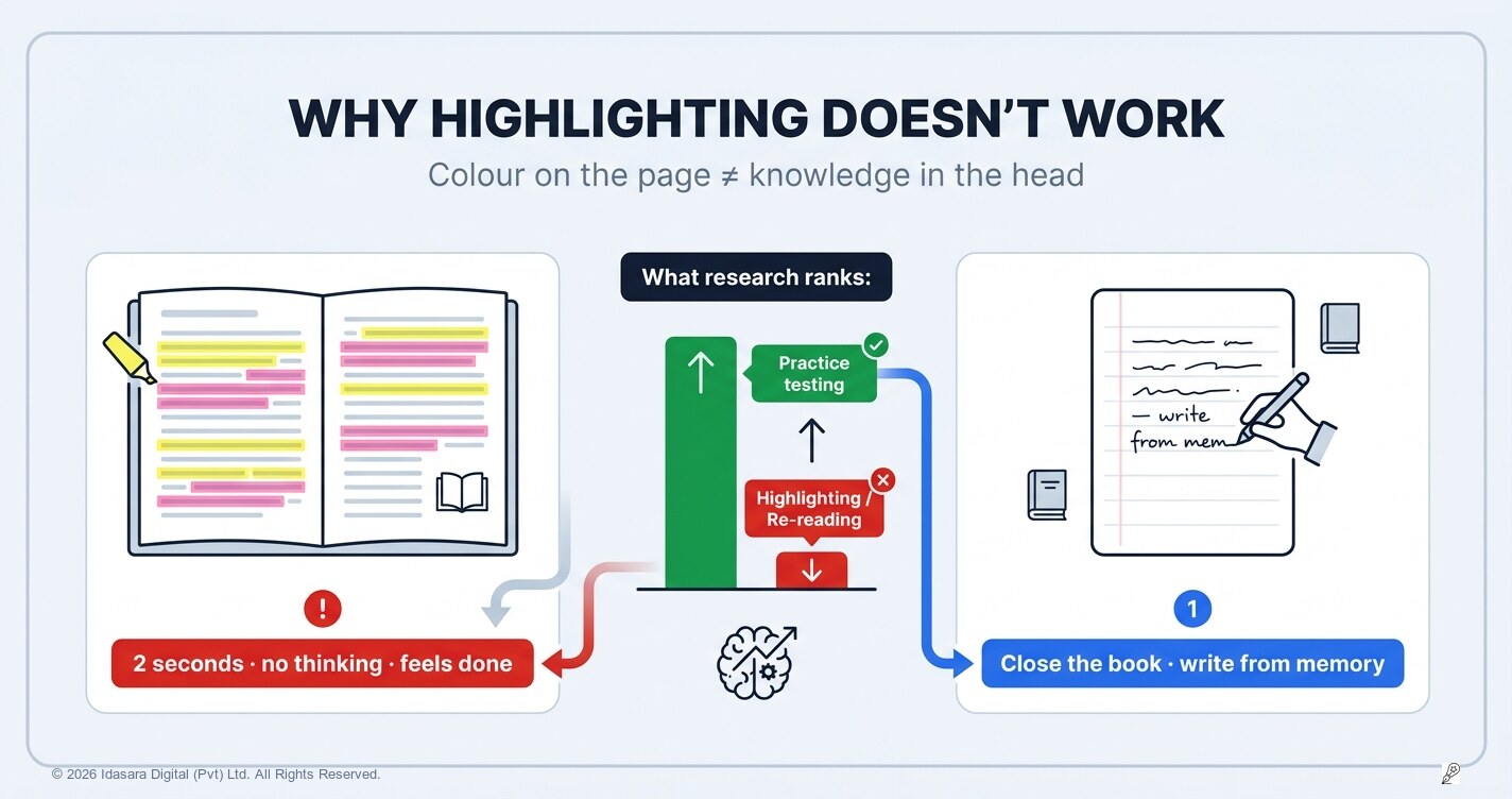 Why Highlighting Doesn't Work (and What Your Brain Needs Instead)