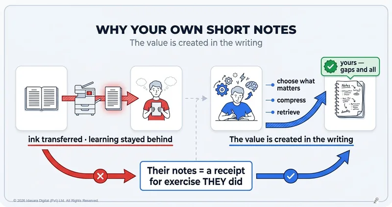 Why You Must Take Your Own Short Notes (Borrowed Notes Won't Save You)