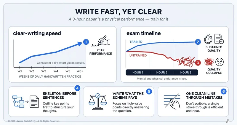 Write Fast, Yet Clear: Training the Hand That Sits the Exam