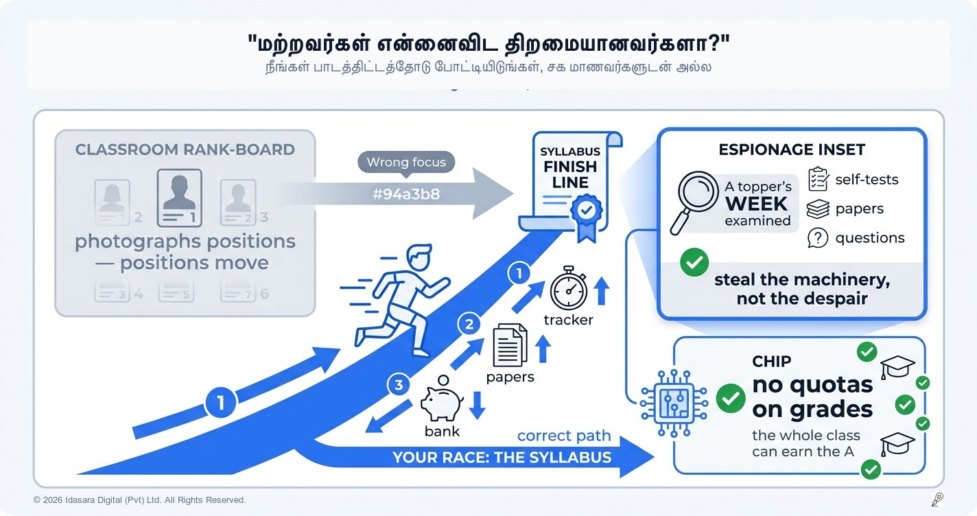 "எல்லாரும் என்னை விட கெட்டிக்காரர்கள்": ஒப்பீடு எனும் பொறி மற்றும் நீங்கள் ஓடிக்கொண்டிருக்கும் உண்மையான பந்தயம்