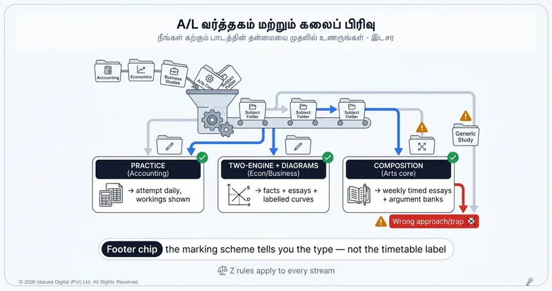 உயர்தர வர்த்தக மற்றும் கலைப் பாடங்களைக் கற்பது எப்படி: நீங்கள் கையில் வைத்திருப்பது என்ன வகையான பாடம் என்பதை முதலில் அறிந்துகொள்ளுங்கள்