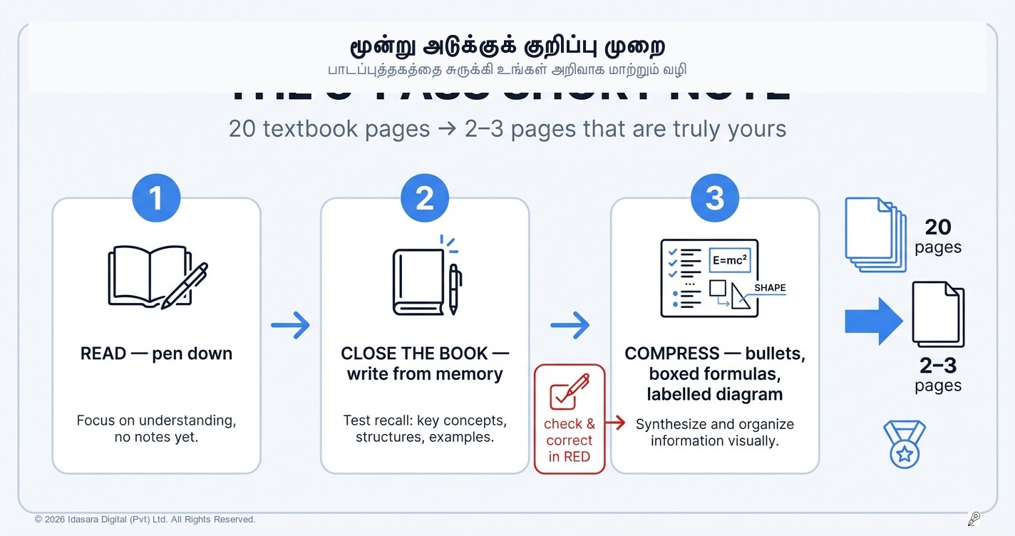 ஒரு சிறந்த சுருக்கக் குறிப்பை எடுப்பது எப்படி? (3-Pass முறை)