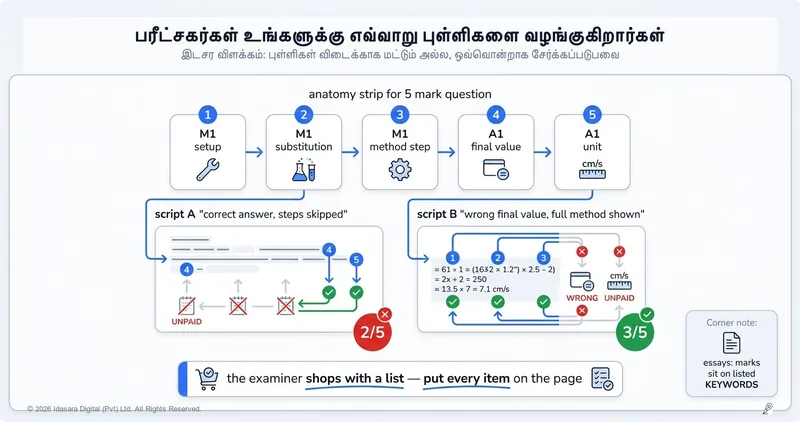 வழிமுறைப் புள்ளிகள் vs இறுதி விடைப் புள்ளிகள்: பரீட்சகர்கள் உங்களுக்கு எவ்வாறு புள்ளிகளை வழங்குகிறார்கள்