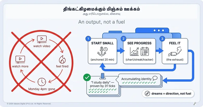 திங்கட்கிழமை வரை நீடிக்கும் உத்வேகம்: இது ஒரு விளைவு, எரிபொருள் அல்ல