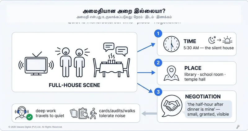 அமைதியான அறை இல்லையா? நெரிசலான ஒரு வீட்டில் படிப்பது எப்படி?
