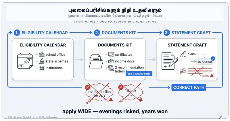 புலமைப்பரிசில்களும் நிதியுதவிகளும்: முறையாக விண்ணப்பிக்கும் மாணவர்களுக்கே பணம் போய்ச் சேர்கிறது